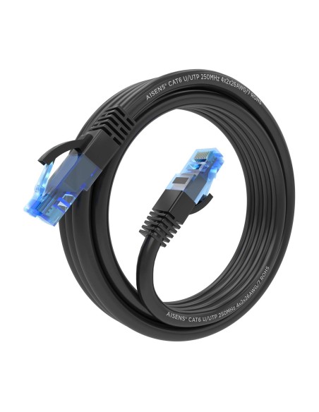 Cable De Red Latiguillo RJ45 Cat.6 UTP AWG26 CCA, Negro, 2.0 m
