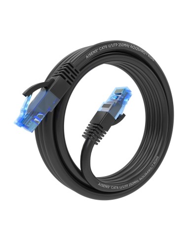 Cable De Red Latiguillo RJ45 Cat.6 UTP AWG26 CCA, Negro, 3.0 m
