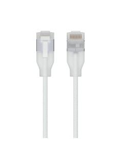 UACC-Cable-Patch-EL-C6A-1M-W cable de red Translúcido, Blanco Cat6a
