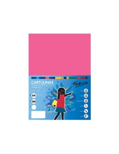 PAQ. 50H CARTULINA FABRISA 180GR A4 FUCSIA