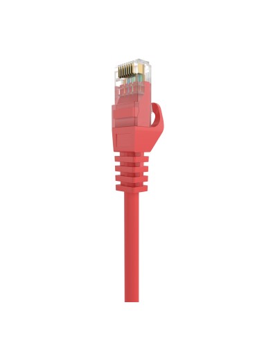 Cable de Red Latiguillo RJ45 LSZH Cat.6A 500 Mhz UTP Awg24, Rojo, 25CM
