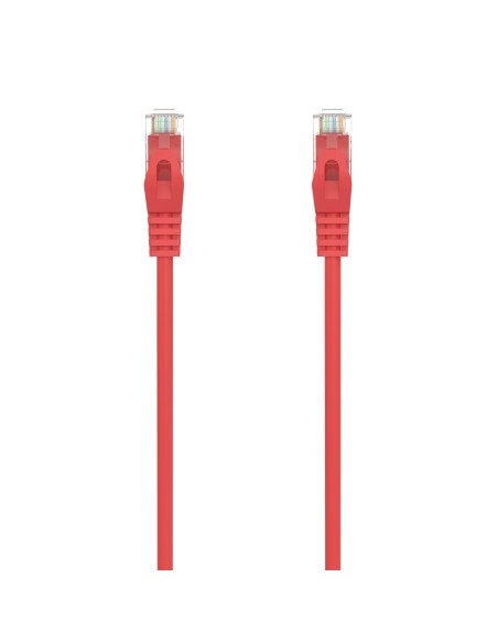 Cable de Red Latiguillo RJ45 LSZH Cat.6A 500 Mhz UTP AWG24, Rojo, 1.0M