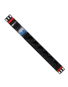 WPN-PDU-G02-06 unidad de distribución de energía (PDU) 1U Negro, Rojo 6 salidas AC