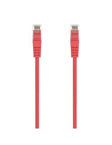 Cable de Red Latiguillo RJ45 LSZH Cat.6A 500 Mhz UTP AWG24, Rojo, 2.0M