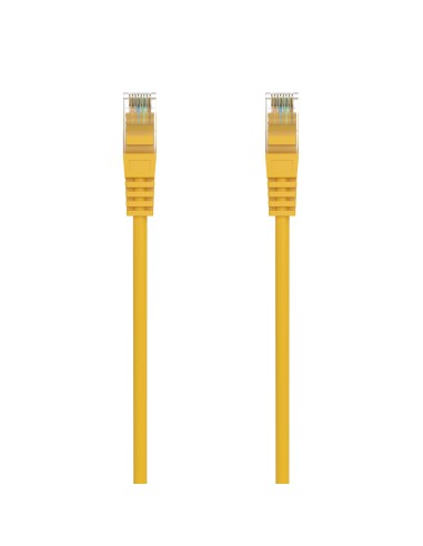 Cable de Red Latiguillo RJ45 LSZH Cat.6A 500 Mhz UTP AWG24, Amarillo, 30CM