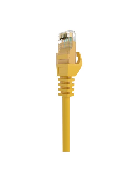 Cable de Red Latiguillo RJ45 LSZH Cat.6A 500 Mhz UTP AWG24, Amarillo, 30CM
