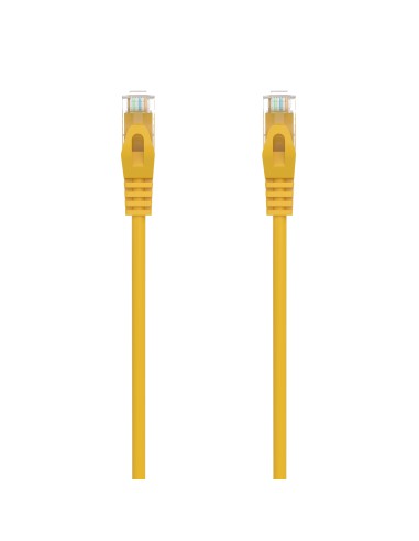 Cable de Red Latiguillo RJ45 LSZH Cat.6A 500 Mhz UTP AWG24, Amarillo, 0.5M