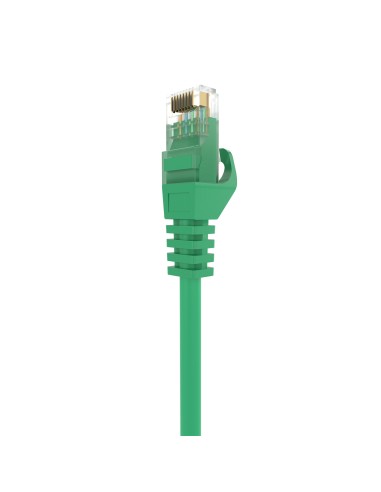 Cable de Red Latiguillo RJ45 LSZH Cat.6A 500 Mhz UTP AWG24, Verde, 25CM