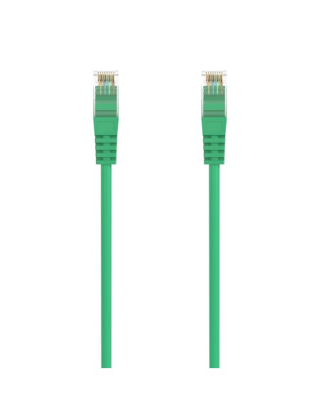 Cable de Red Latiguillo RJ45 LSZH Cat.6A 500 Mhz UTP AWG24, Verde, 1.5M