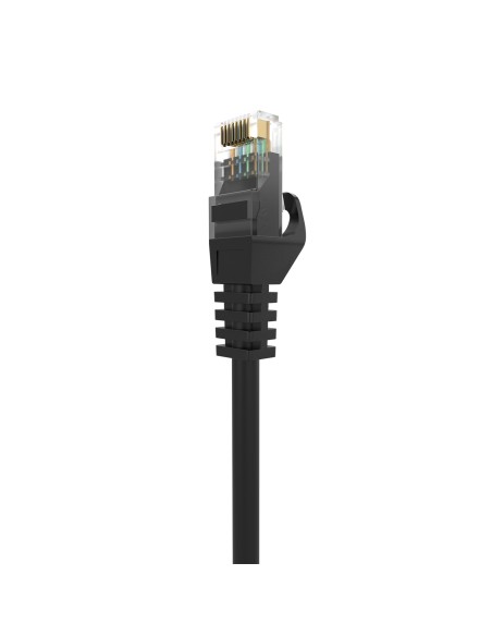 Cable de Red Latiguillo RJ45 LSZH Cat.6A 500 Mhz UTP AWG24, Negro, 30CM