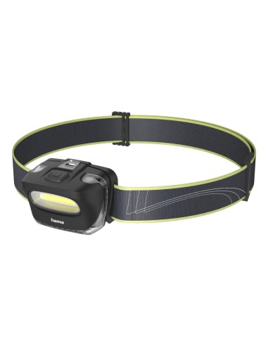 HL110 Negro, Azul, Amarillo Linterna con cinta para cabeza COB LED