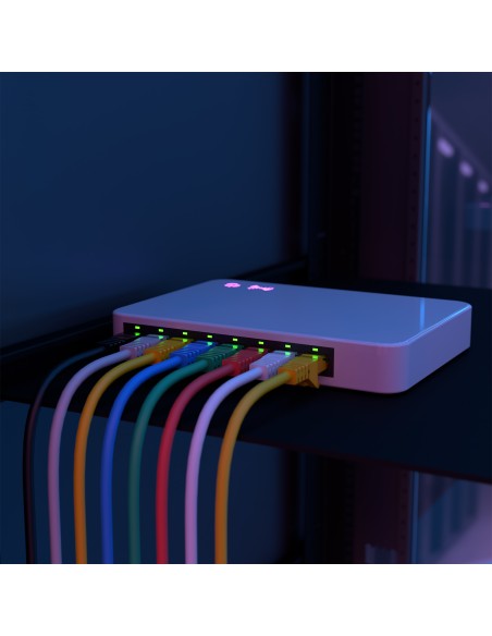 Cable de Red Latiguillo RJ45 LSZH Cat.6A 500 Mhz UTP AWG24, Blanco, 25CM