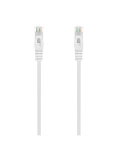 Cable de Red Latiguillo RJ45 LSZH Cat.6A 500 Mhz UTP AWG24, Blanco, 0.5M