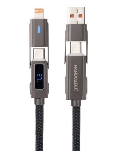 10.01.2501 cable USB 1 m USB A/USB C USB C/Lightning Negro