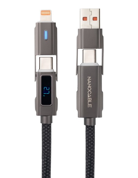 10.01.2501 cable USB 1 m USB A/USB C USB C/Lightning Negro
