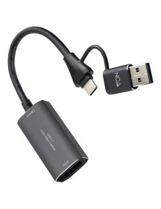 10.15.0001 adaptador de cable de vídeo HDMI tipo A (Estándar) USB Type-C + USB Type-A Gris