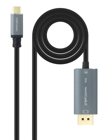 10.15.5022 adaptador de cable de vídeo 2 m USB Tipo C DisplayPort Negro