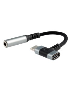 10.24.1207 cambiador de género para cable USB-C + USB-C 3.5 mm Negro