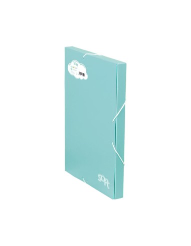 C. PROYEC. CARCHIVO SOFT C/GOM PP 25MM TURQUESA