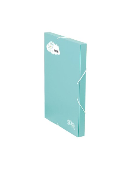 C. PROYEC. CARCHIVO SOFT C/GOM PP 25MM TURQUESA