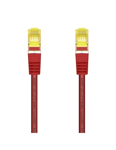 Cable De Red Latiguillo RJ45 LSZH Cat.7 600 MHz S/FTP PIMF AWG26, Rojo, 25 cm