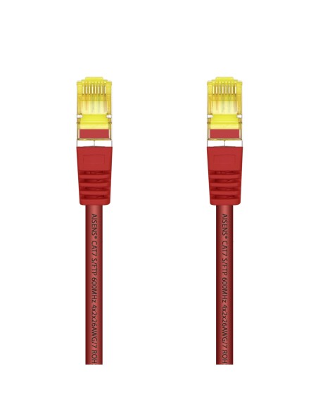 Cable De Red Latiguillo RJ45 LSZH Cat.7 600 MHz S/FTP PIMF AWG26, Rojo, 0.5 m