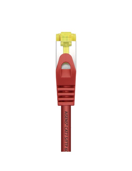 Cable De Red Latiguillo RJ45 LSZH Cat.7 600 MHz S/FTP PIMF AWG26, Rojo, 0.5 m