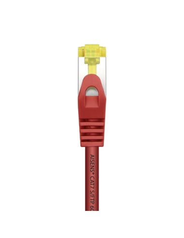 Cable De Red Latiguillo RJ45 LSZH Cat.7 600 MHz S/FTP PIMF AWG26, Rojo, 2.0 m