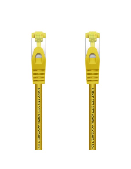 Cable De Red Latiguillo RJ45 LSZH Cat.7 600 MHz S/FTP PIMF AWG26, Amarillo, 0.5 m