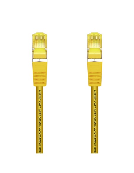 Cable De Red Latiguillo RJ45 LSZH Cat.7 600 MHz S/FTP PIMF AWG26, Amarillo, 1.0 m