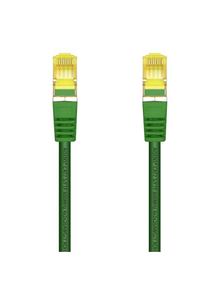 Cable De Red Latiguillo RJ45 LSZH Cat.7 600 MHz S/FTP PIMF AWG26, Verde, 0.5 m