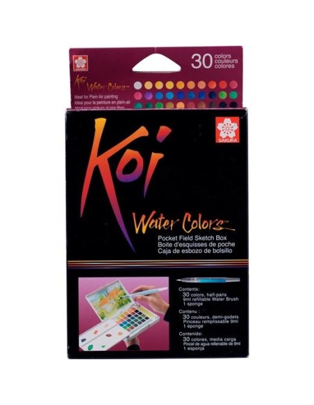 TALENS SAKURA KOI WATER COLORS SKETCH BOX 30 COLORES SURTIDOS