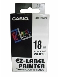 CINTA ROT.CASIO 8m 18 NEGRO s/BLANCO
