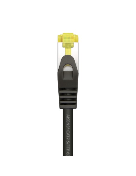 Cable De Red Latiguillo RJ45 LSZH Cat.7 600 MHz S/FTP PIMF AWG26, Negro, 0.5 m