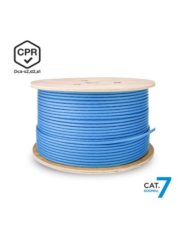 Cable de Red RJ45 LSZH CPR Dca CAT.7 600 MHZ S/FTP AWG23, Azul, 305 m