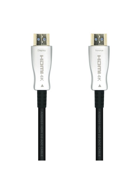 Cable HDMI V2.0 AOC Premium Alta Velocidad / HEC 4k@60Hz 18Gbps, A/M-A/M, Negro, 20m