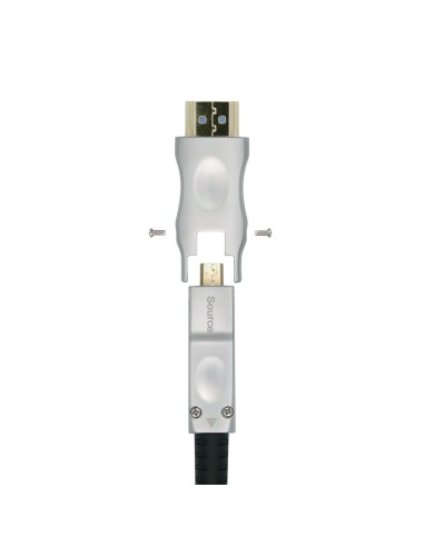 Cable HDMI V2.0 AOC Desmontable Premium Alta Velocidad / HEC 4k@60Hz 4:4:4 18Gbps, A/M-D/A/M, Negro, 20m