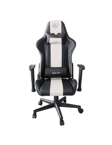 XSPRO-RACING Silla para videojuegos universal Asiento acolchado Negro, Blanco