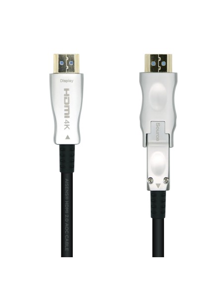Cable HDMI V2.0 AOC Desmontable Premium Alta Velocidad / HEC 4k@60Hz 4:4:4 18Gbps, A/M-D/A/M, Negro, 30m