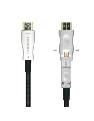 Cable HDMI V2.0 AOC Desmontable Premium Alta Velocidad / HEC 4k@60Hz 4:4:4 18Gbps, A/M-D/A/M, Negro, 40m