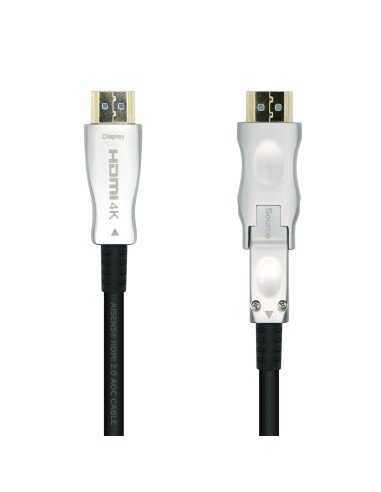 Cable HDMI V2.0 AOC Desmontable Premium Alta Velocidad / HEC 4k@60Hz 4:4:4 18Gbps, A/M-D/A/M, Negro, 50m