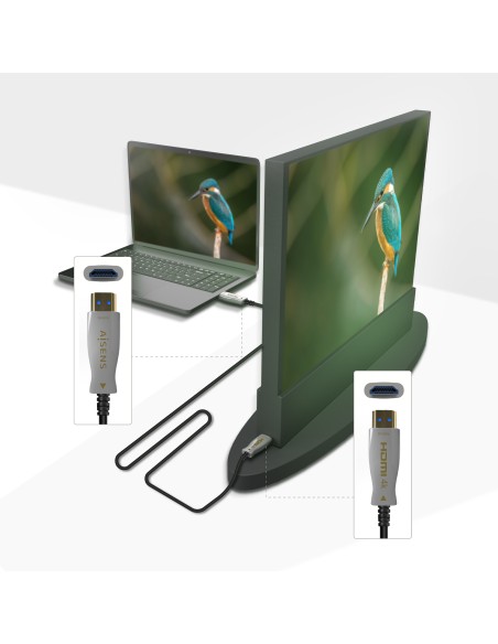 Cable HDMI V2.0 AOC Premium Alta Velocidad / Hec 4K@60Hz 4:4:4 18Gbps, A/M-A/M, Negro, 150m