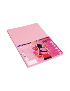 PAQ. 100H PAPEL FABRISA 80GR A4 ROSA CLARO