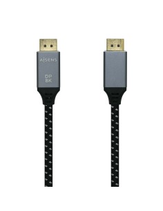Cable Displayport V1.4 8k@60hz, DP/M-DP/M, Gris/Negro, 0.5m