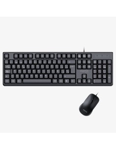 APPMX245 teclado Ratón incluido Universal USB QWERTY Español Negro