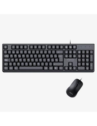 APPMX245 teclado Ratón incluido Universal USB QWERTY Español Negro