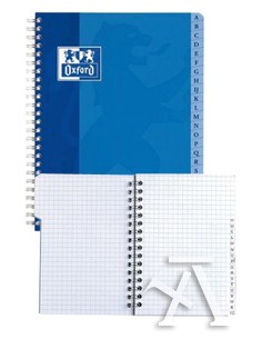 Cuaderno indice alfabetico a5 180h 90g cuad5x5 tapa blanda colores surtidos