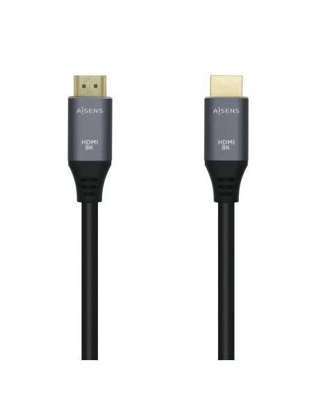 Cable HDMI V2.1 Ultra Alta Velocidad / HEC 8k@60Hz 48Gbps, A/M-A/M, Gris/Negro, 2.0m