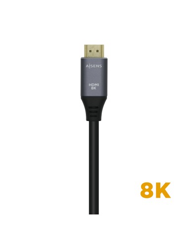 Cable HDMI V2.1 Ultra Alta Velocidad / HEC 8k@60Hz 48Gbps, A/M-A/M, Gris/Negro, 3.0m