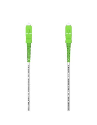 Cable Fibra Óptica Latiguillo G657A2 3.0 9/125 SMF Simplex CPR DCA LSZH, SC/APC-SC/APC, Blanco, 3.0 m